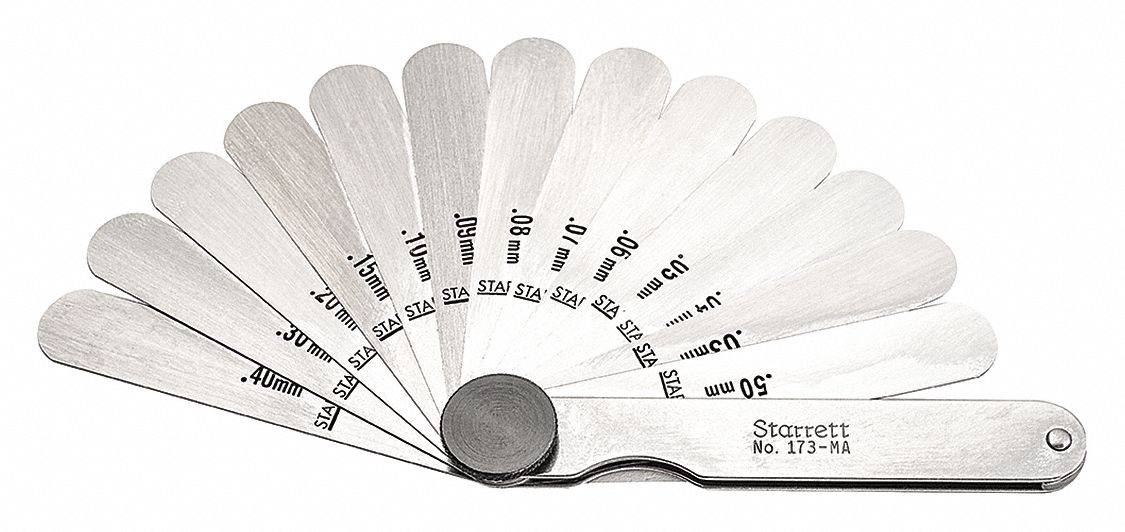 Feeler Gauge Set Dimension Type Metric