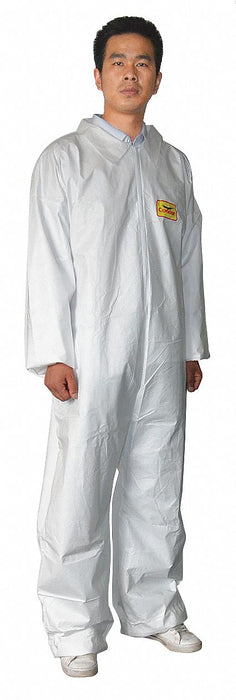 Collared Coverall Open White 3XL PK6