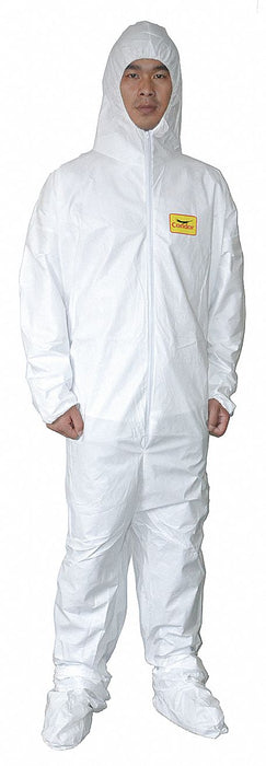 G6952 Coveralls L Wht Microporous Film Lam PK6