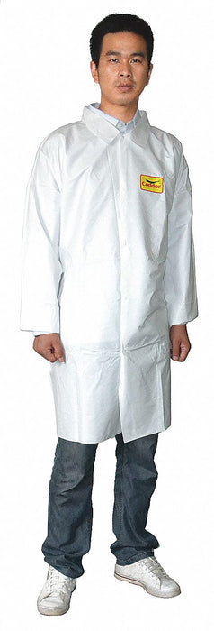 G6954 Lab Coat M White Microp Lam PK30