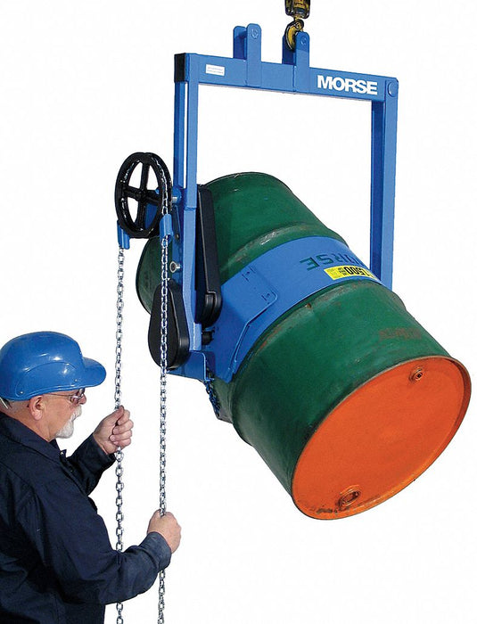 DrumLifterandPourer Blue Vertical Steel