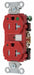 Receptacle Red 20 A 2P3W Back Side 1PK