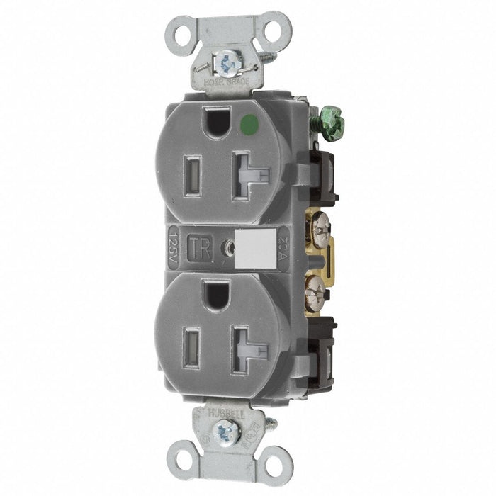 Receptacle Gray 20 A 2P3W Back Side 1PK