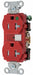 Receptacle Red 20 A 2P3W Back Side 1PK