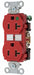 Receptacle Red 20 A 2P3W Back Side 1PK