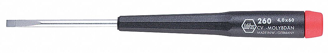 PrecScrDrv Slotted 3.0mm Black Round
