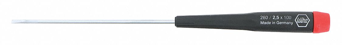 PrecScrDrv Slotted 3/32in Black Round
