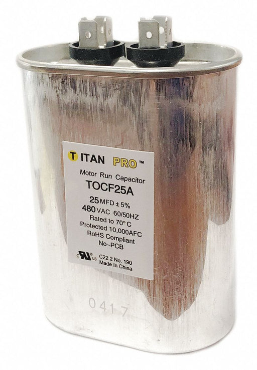Motor Run Capacitor 25 MFD 4 5/32  H