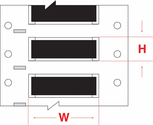 Sleeve Label Black Polyolefin 1 in W