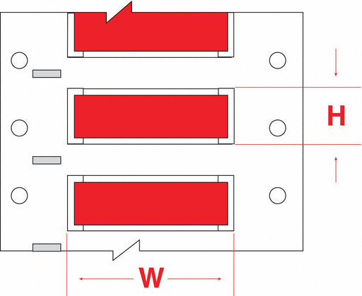 Sleeve Label Red Polyolefin 1/4 in W