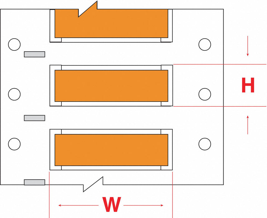 SleeveLabel Orange Polyolefin 3/16inW