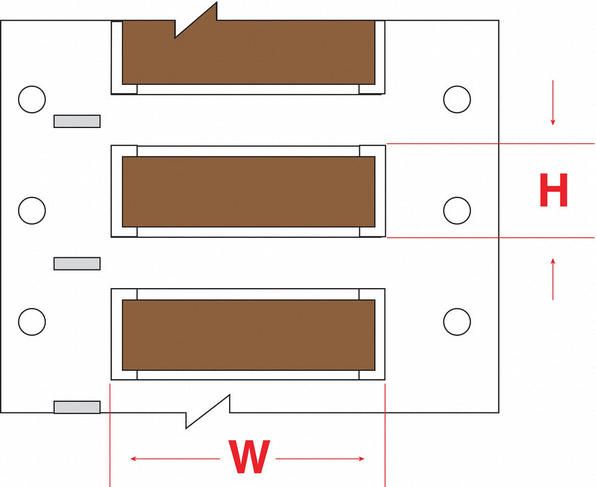 SleeveLabel Brown Polyolefin 1-1/2inW