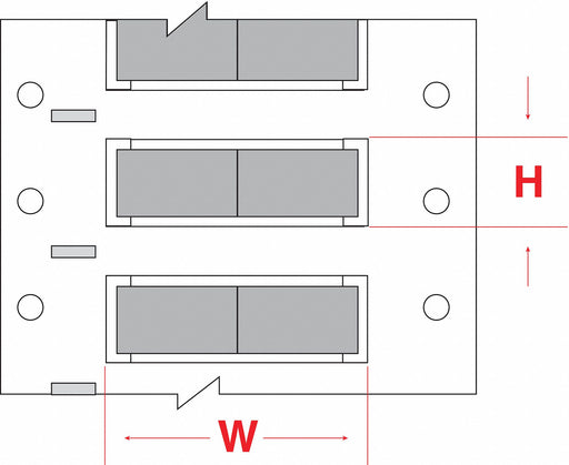 Sleeve Label Gray Polyolefin 1/2 in W