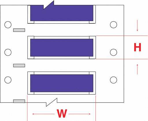 SleeveLabel Violet Polyolefin 1-1/2inW