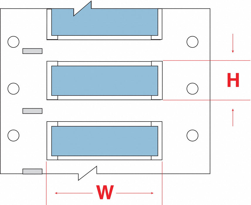 Sleeve Label Blue Polyolefin 3/8 in W