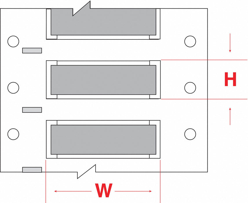Sleeve Label Gray Polyolefin 1/2 in W