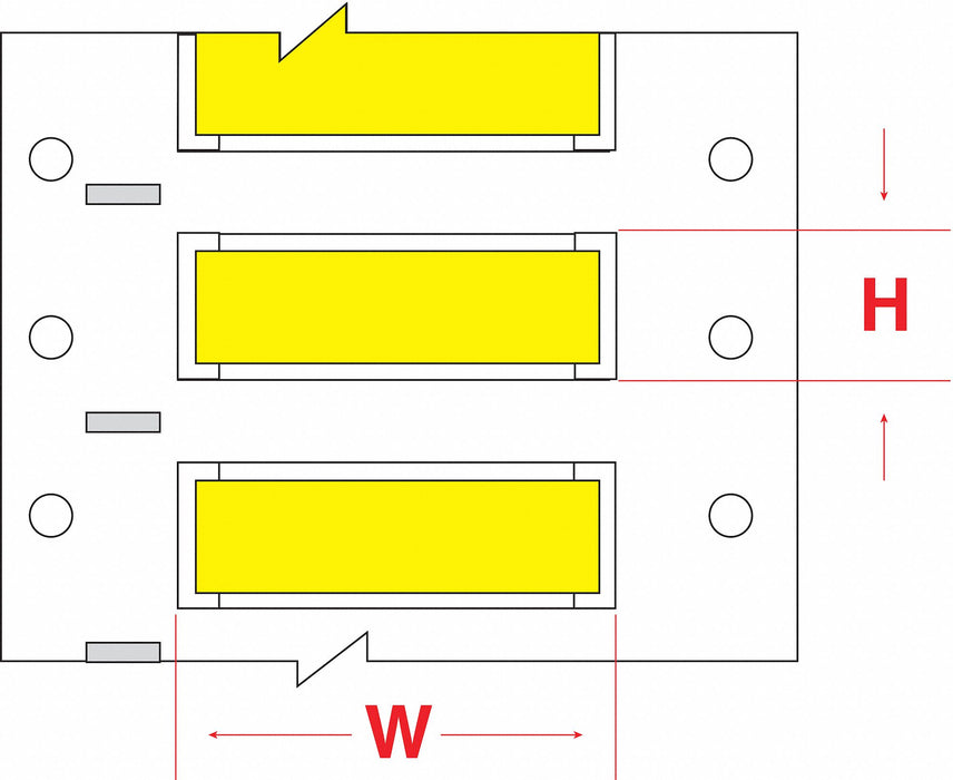SleeveLabel Yellow Polyolefin 1/8inW