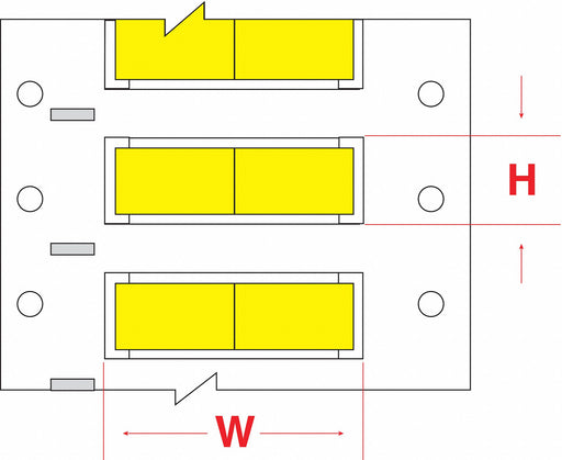 SleeveLabel Yellow Polyolefin 3/4inW