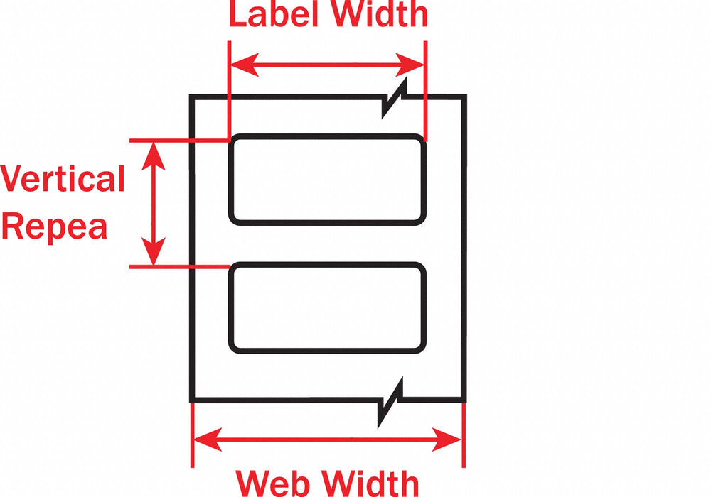 Pre-Cut Label Stock Roll White Matte