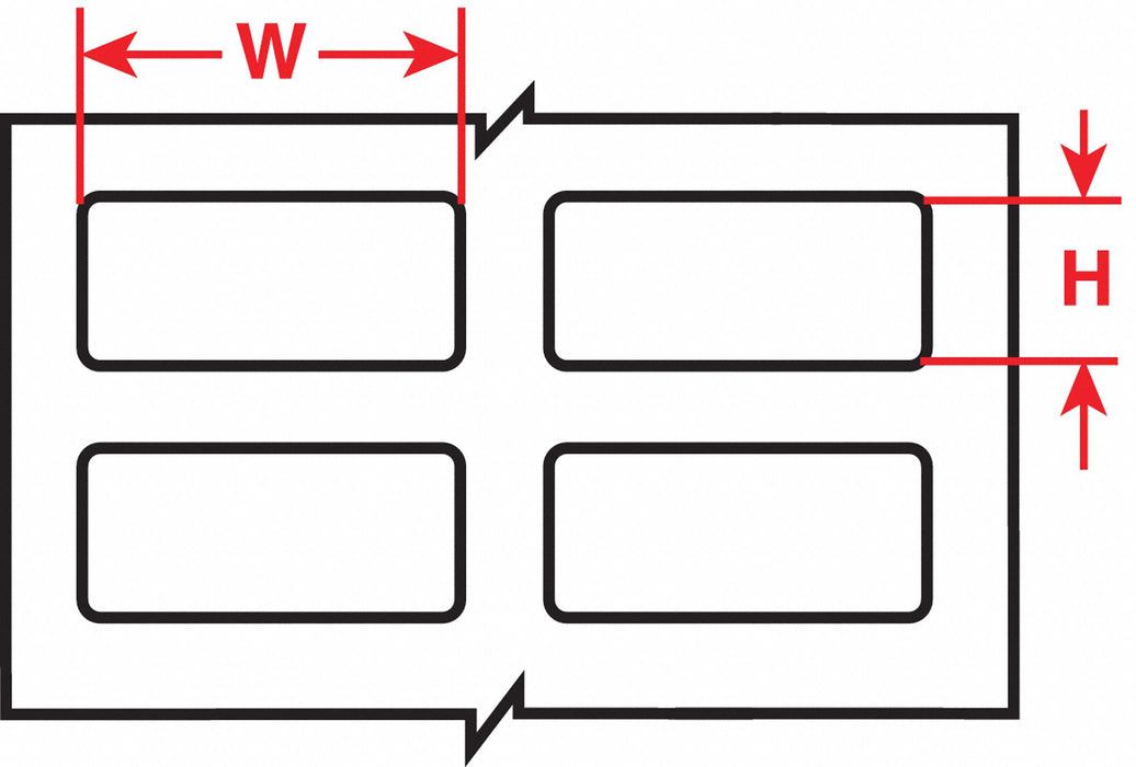 Pre-Cut Label Stock Roll White Matte