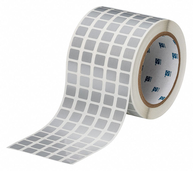 Pre-Cut Label Stock Roll Silver Gloss