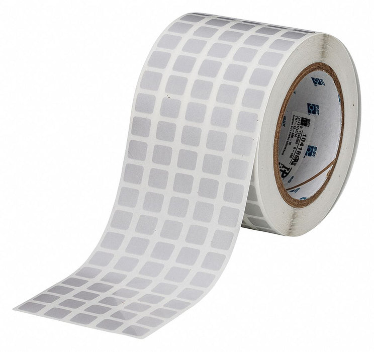 Pre-Cut Label Stock Roll Gray Satin