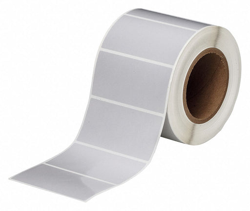 Pre-Cut Label Stock Roll Gray Satin