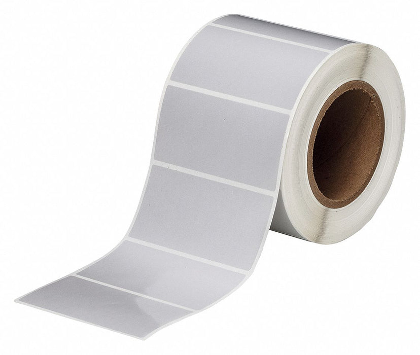 Pre-Cut Label Stock Roll Gray Satin