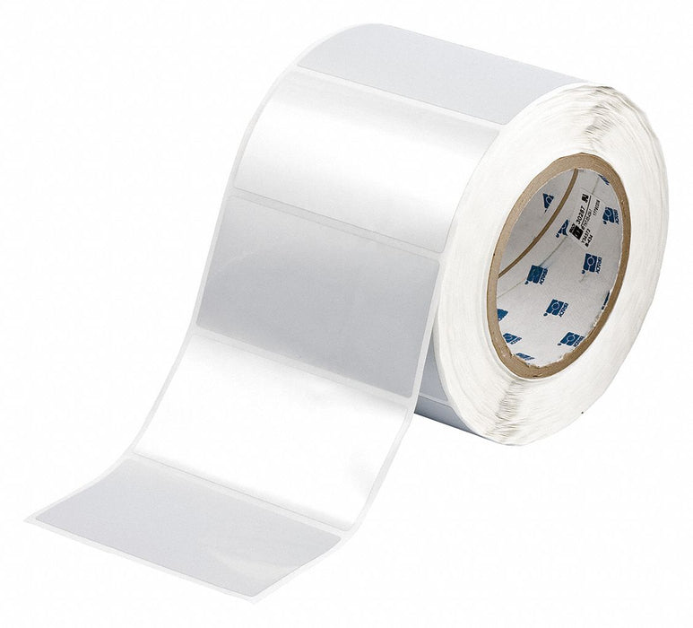 Pre-Cut Label Stock Roll Silver Gloss