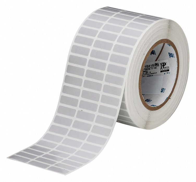 Pre-Cut Label Stock Roll Gray Satin
