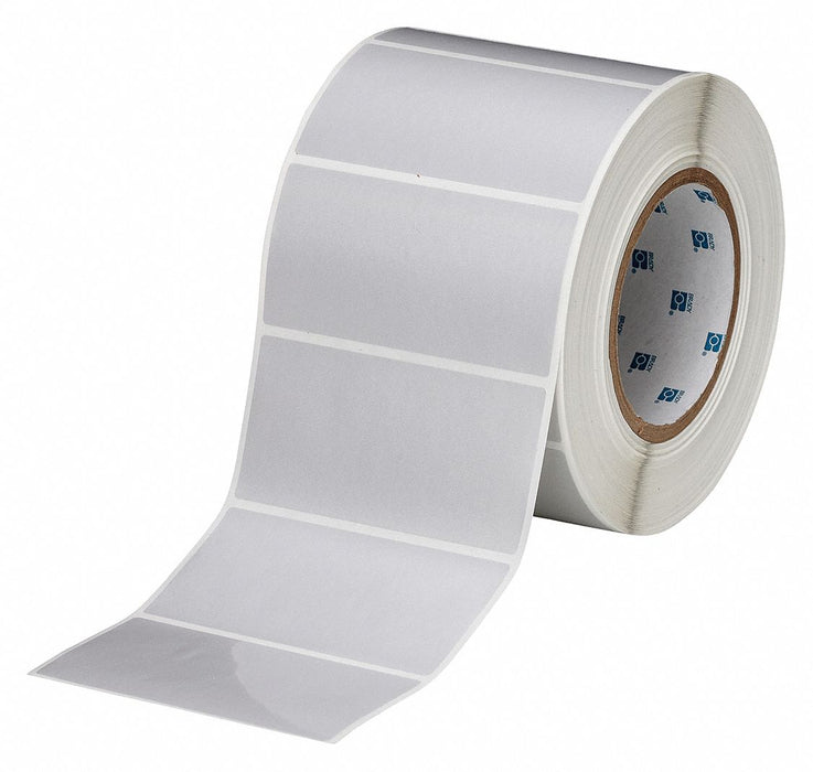 Pre-Cut Label Stock Roll Gray Satin