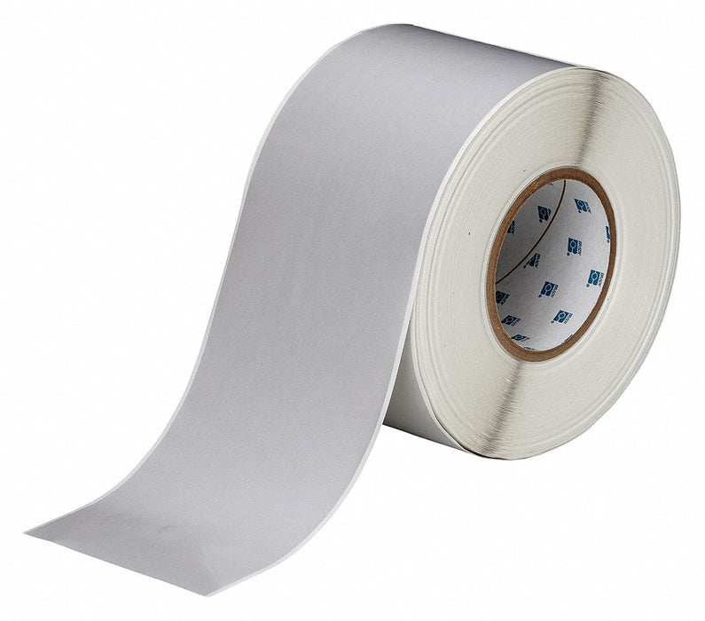 ContinuousLabelStock Gray Satin 4inW
