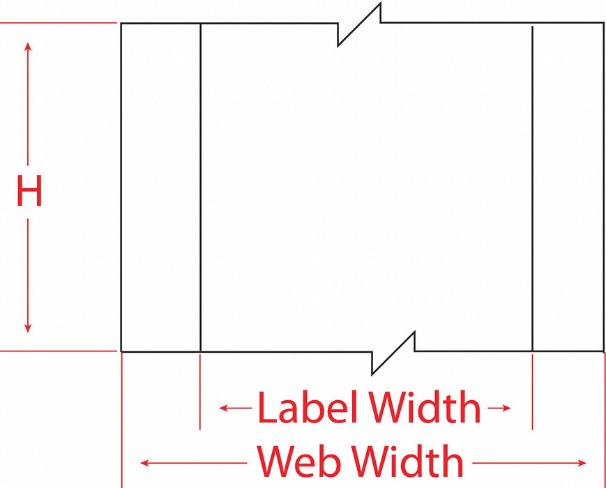 ContinuousLabelStock Gray Matte 4inW