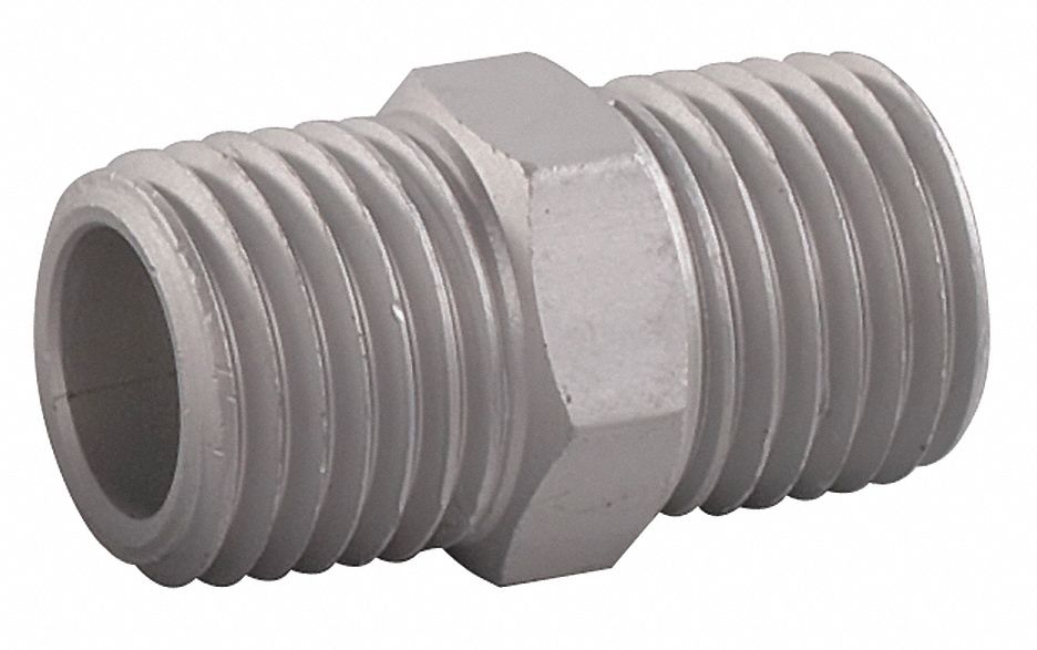 Pipe Nipple Aluminum 3/8 in Male NPT