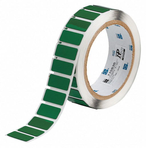 Pre-Cut Label Stock Roll Green Gloss