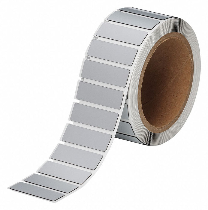 Pre-Cut Label Stock Roll Silver Gloss