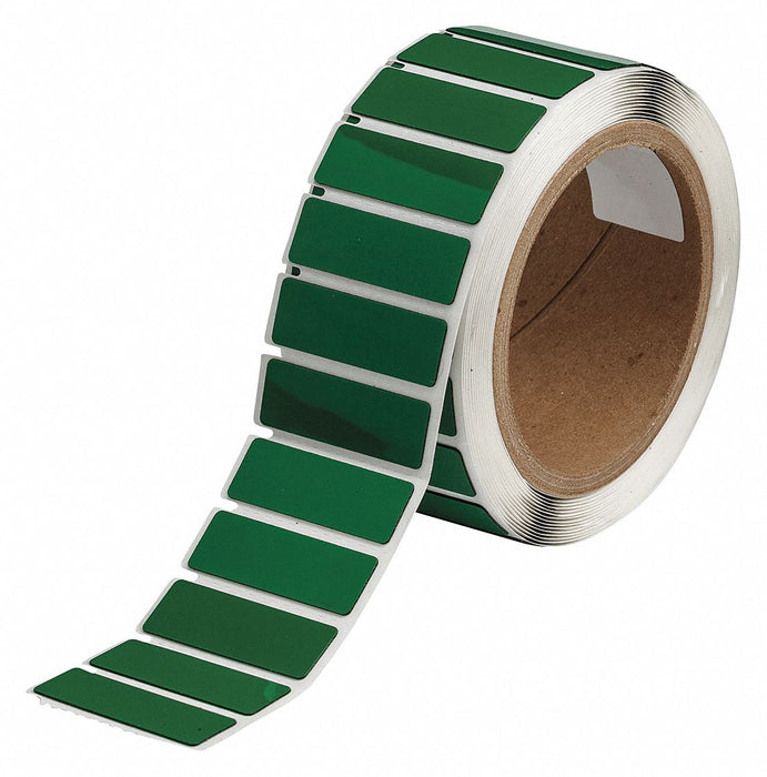 Pre-Cut Label Stock Roll Green Gloss