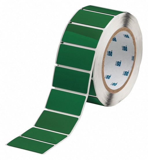Pre-Cut Label Stock Roll Green Gloss