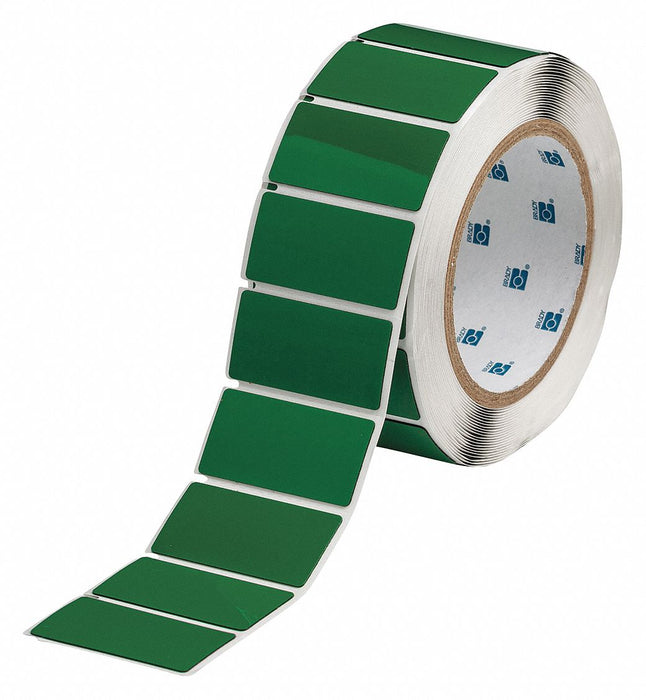Pre-Cut Label Stock Roll Green Gloss