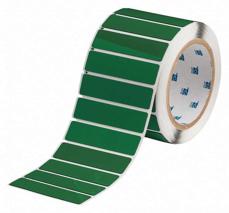Pre-Cut Label Stock Roll Green Gloss