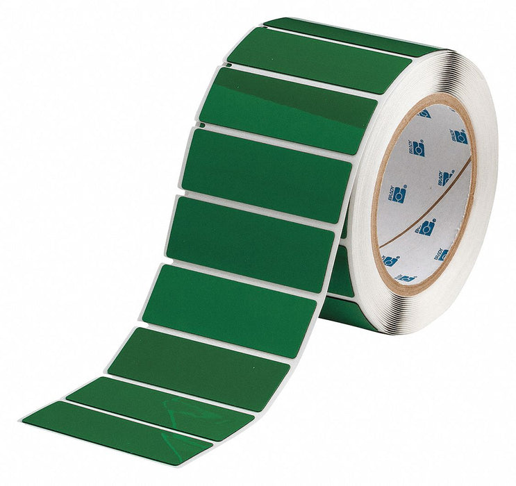 Pre-Cut Label Stock Roll Green Gloss