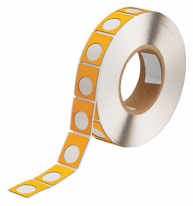 Pre-Cut Label Stock Roll Yellow Gloss
