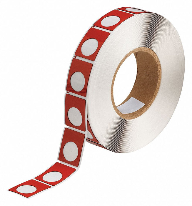 Pre-Cut Label Stock Roll Red Gloss