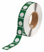 Pre-Cut Label Stock Roll Green Gloss