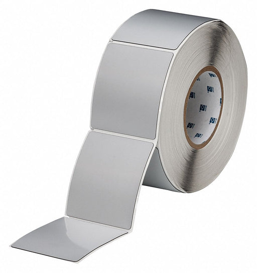 Pre-Cut Label Stock Roll Silver Gloss