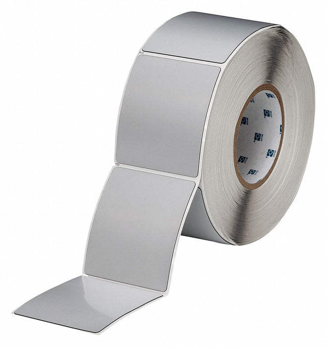 Pre-Cut Label Stock Roll Silver Gloss