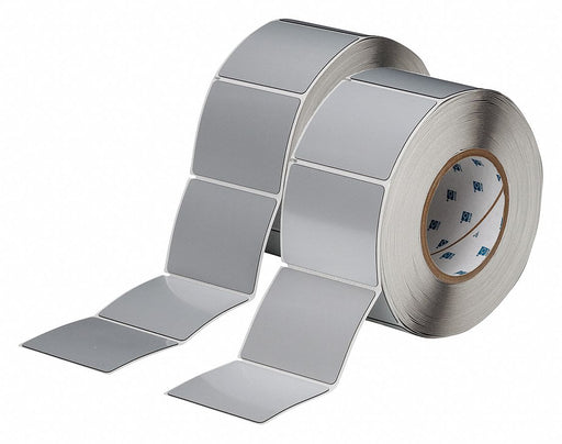 Pre-Cut Label Stock Roll Silver Gloss