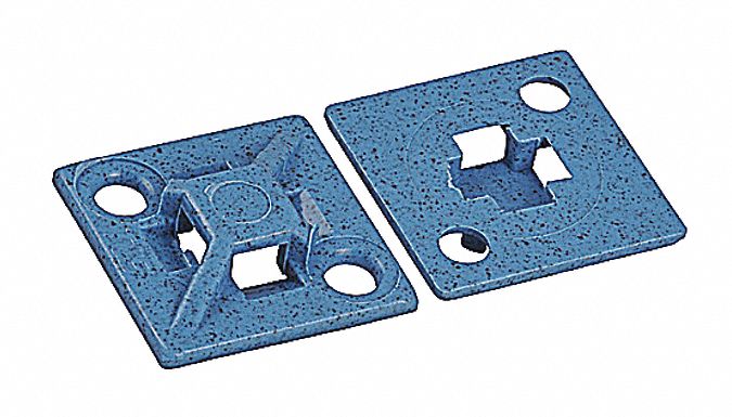 Cable Tie Base 4 Way Screw Blue PK100