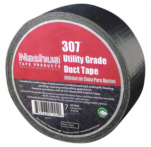Duct Tape Black 60 yd L 2-7/8 in W