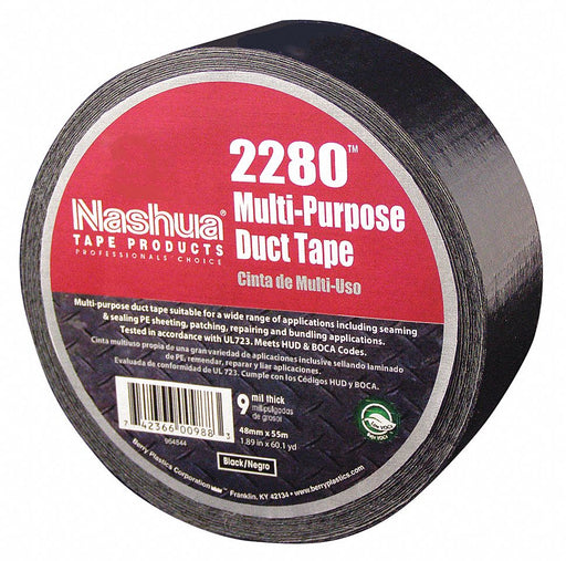 Duct Tape Black 1 7/8 in x 60 yd 9 mil